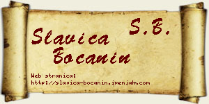 Slavica Boćanin vizit kartica